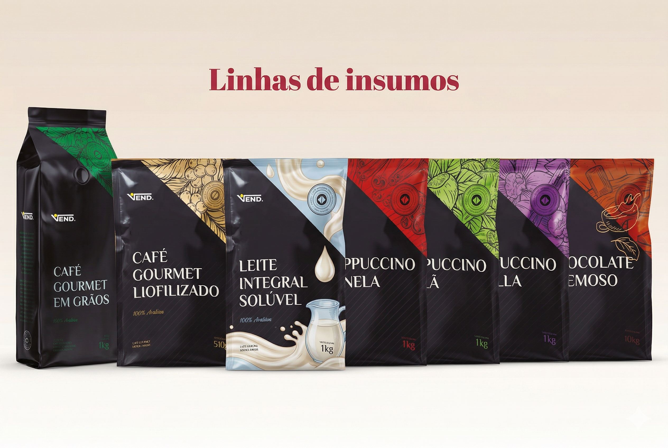 Grãos de café e insumos gourmet Vendmix